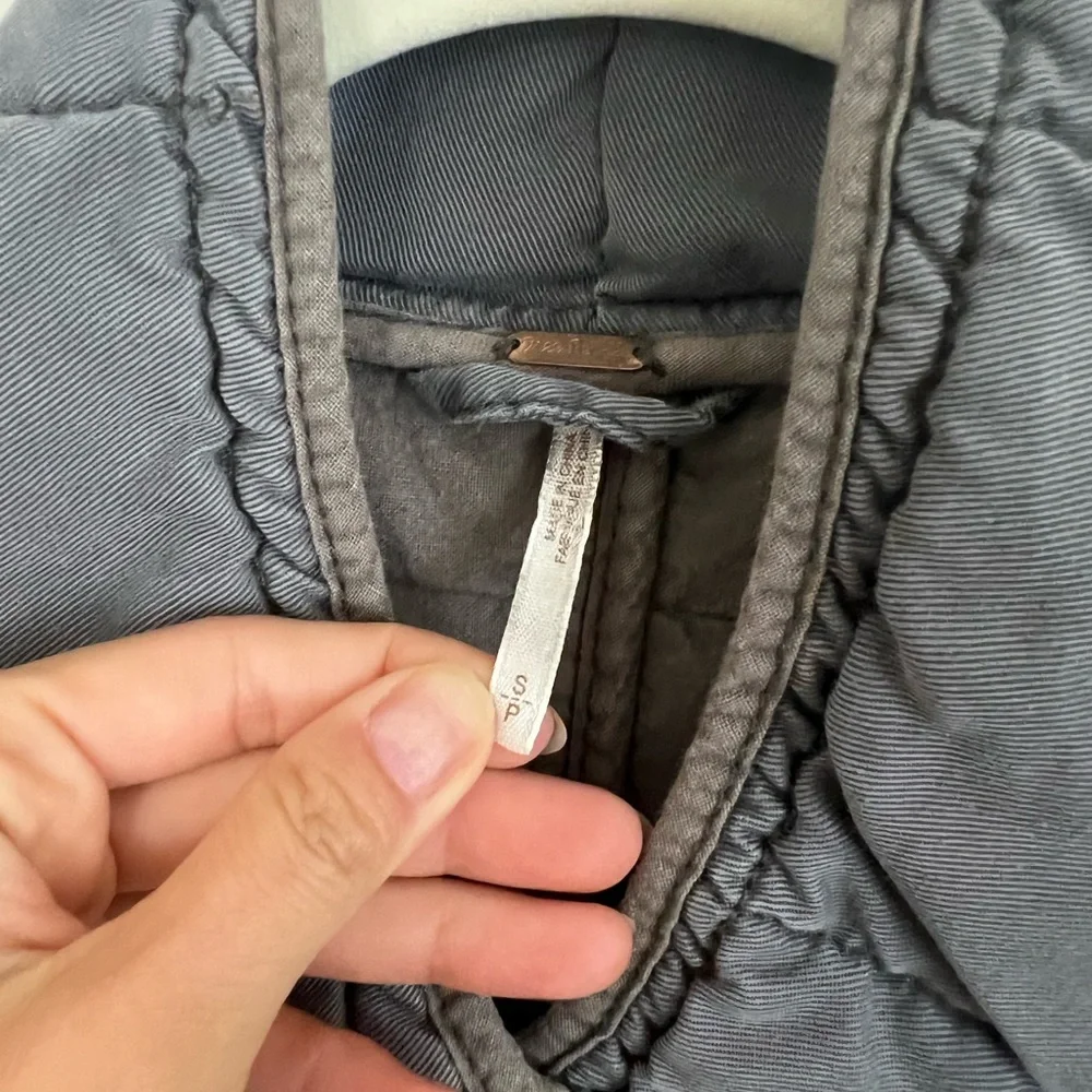 Free People Gray Dolman Quilted Bomber Jacket - Picture 3 of 5